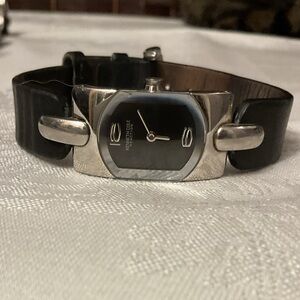 Kenneth Cole Leather and Silver Women's Bracelet Watch